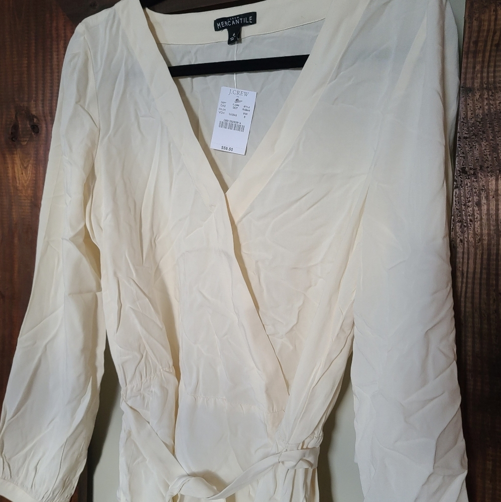 Wrap Front Peplum Blouse